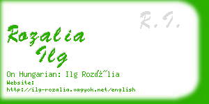 rozalia ilg business card